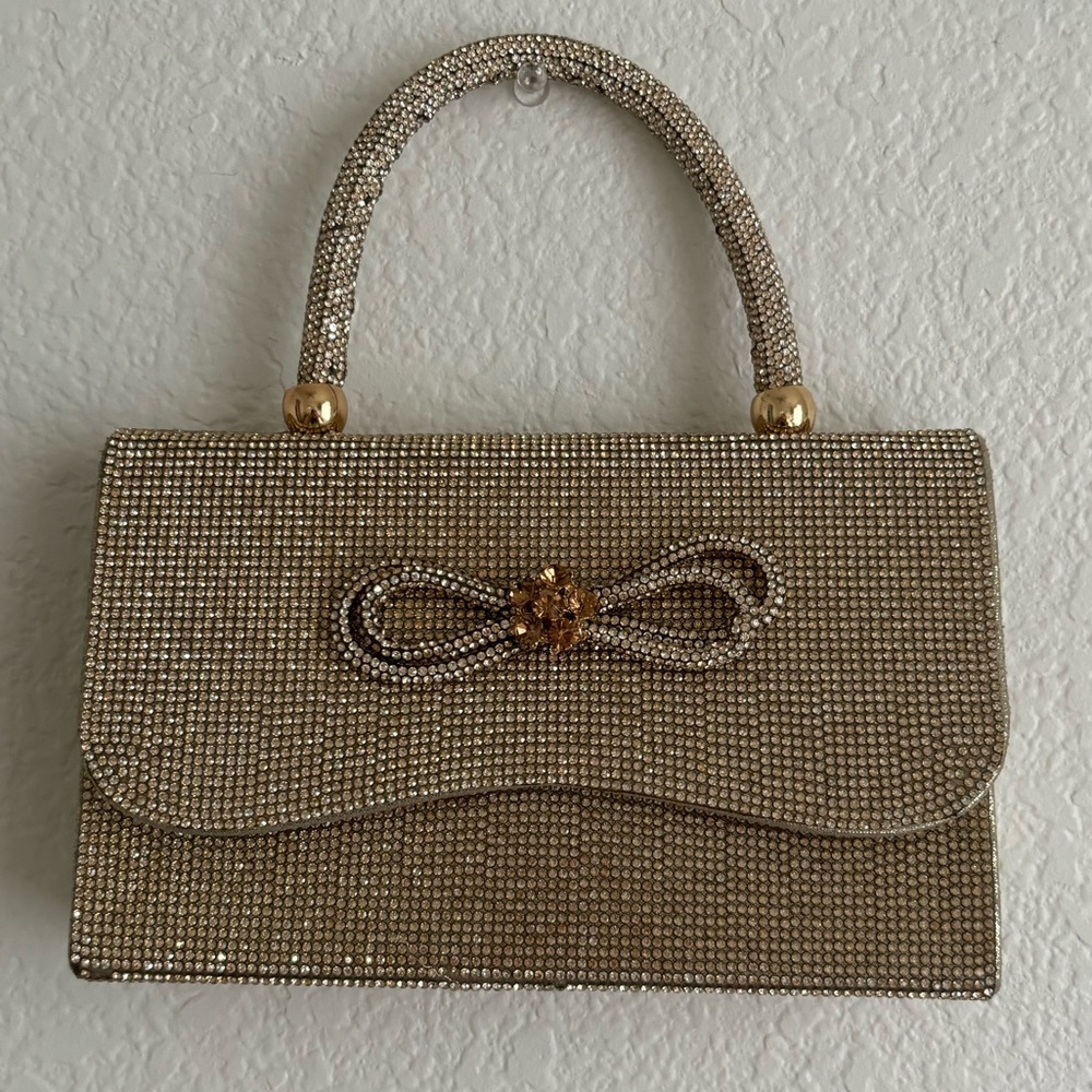 Champagne Rhinestone Purse/Clutch